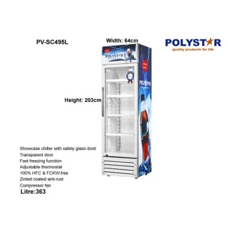 POLYSTAR  363 Liters Showcase Fridge | PV-SC495CSL